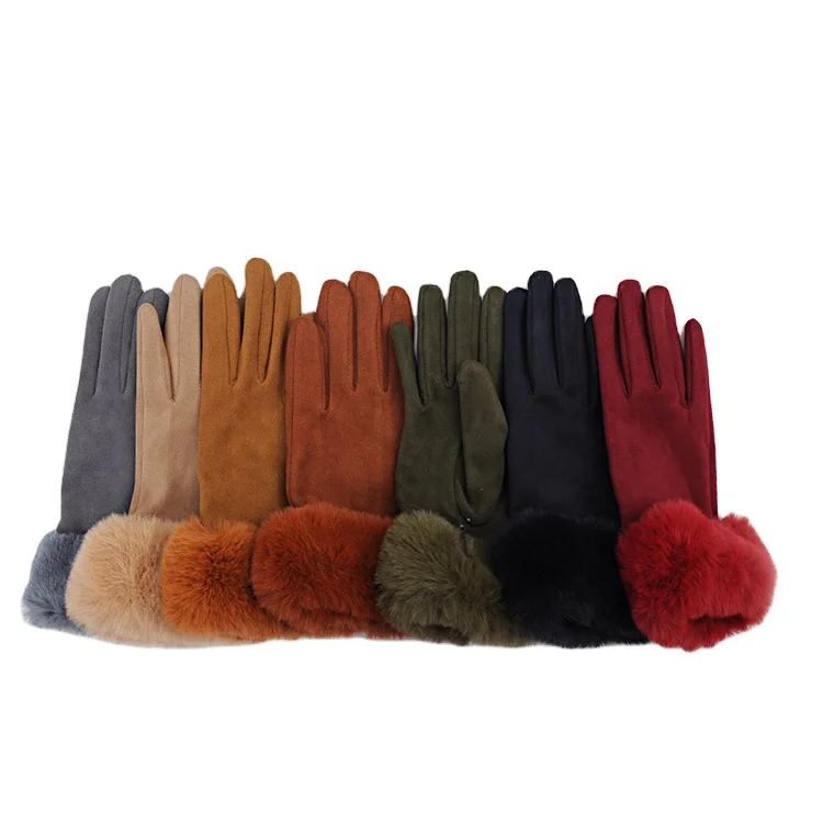 New Fashion Multicolor Women Gloves Autumn Winter Soft Wool Mouth Gloves Thick Warm Winter Gloves