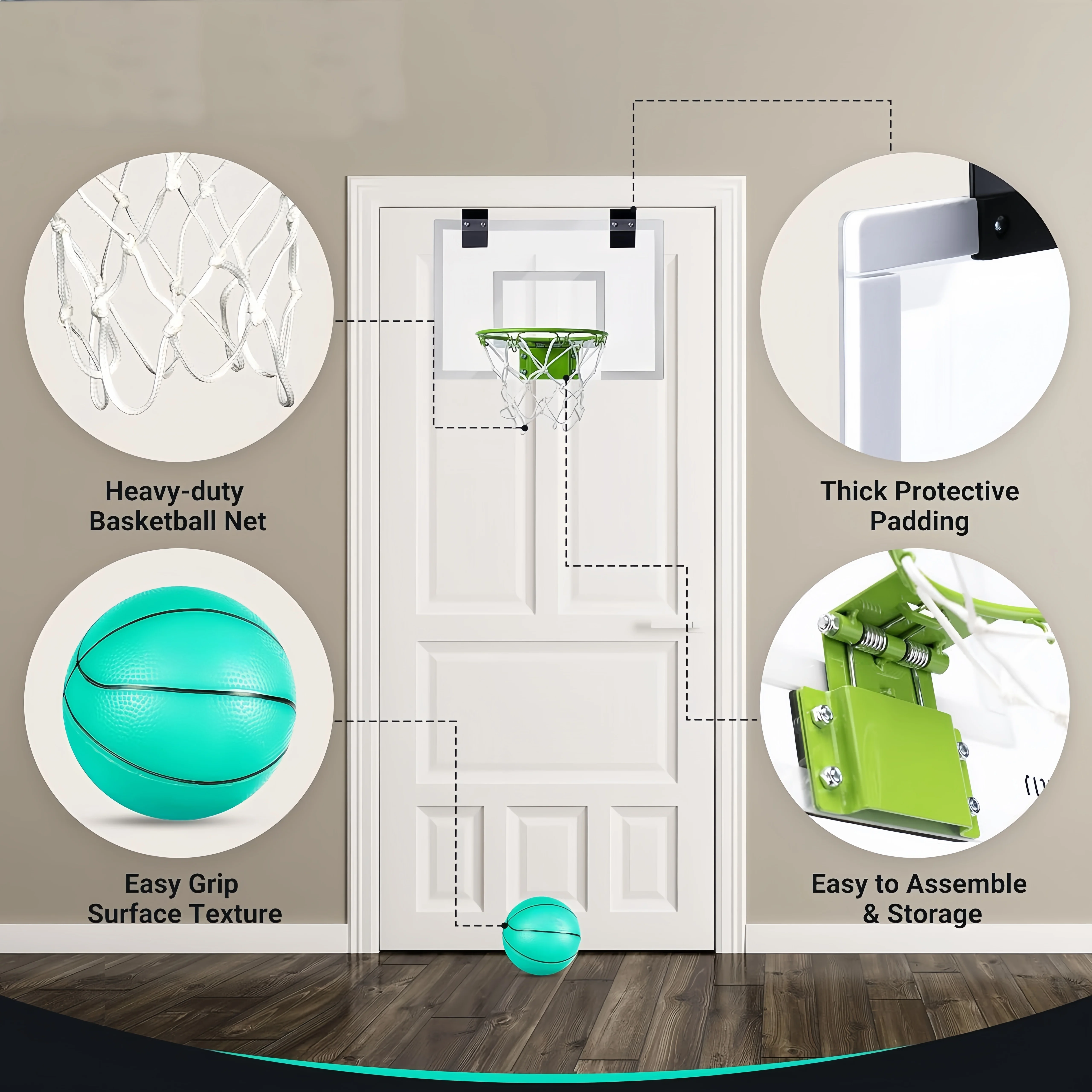 Kid Mini Basketball Hoop Indoor, Electronic Scoreboard & 60-Second Countdown Mode, Sport Toys for Kids & Amusement machine