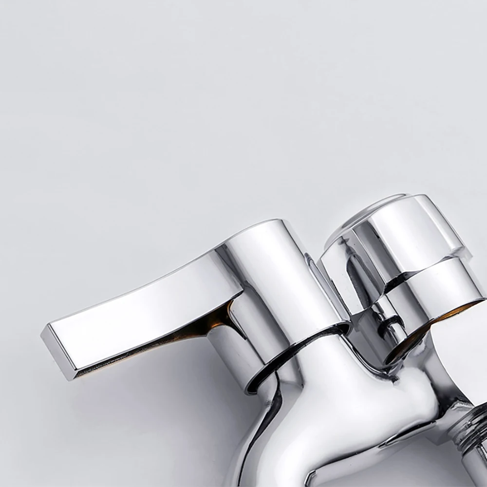 
TB1007 Tengbo in wall single cold brass chrome washing machine double water tap 