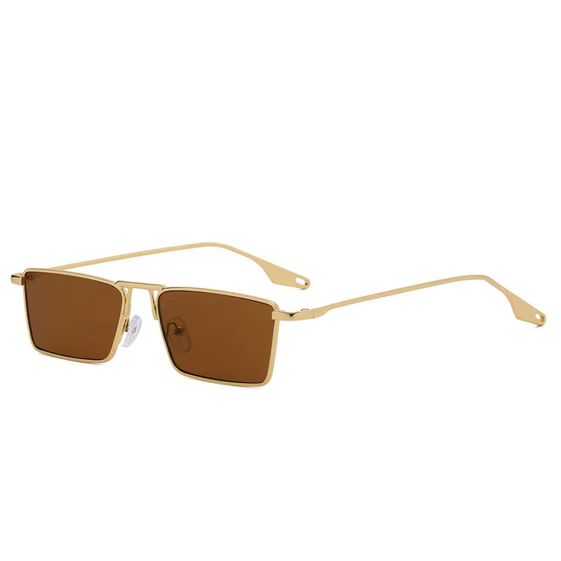 Classic Gold Black Rectangle Sunglasses High Quality Candy Colors Small Vintage Frame Eyewear UV400 Men Women Blue Red Yellow