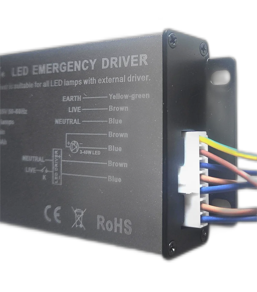 3-40W slim emergency conversion kit led emergency driver emergency power supply for led panel with li-ion battery