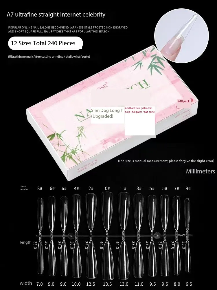 ultrathin extra long press on nails No polishing required salon press on acrylic nails Half paste fancy press on nails