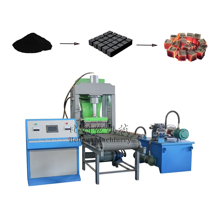 Cube charcoal production linecarbonizing furnace hydraulic press machine for coal briquette
