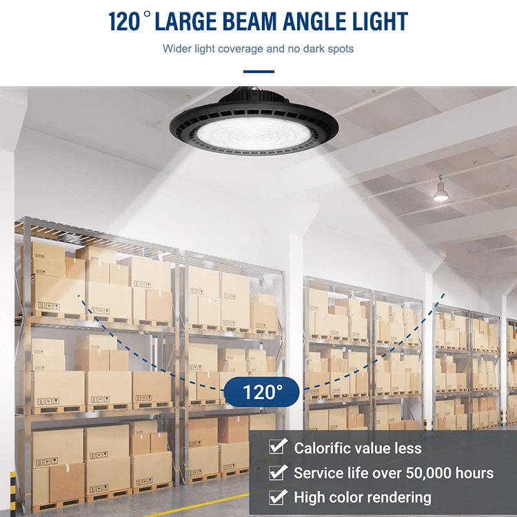 High Lumen Warehouse Aluminum Smd Ip66 Outdoor Waterproof 100w 150w 200w Ufo Led Highbay Light