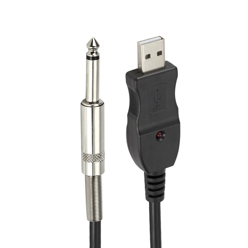 Usb Guitar Cable 3M,Recording Stereo Audio Cable Connector Link Computer Instrument Usb To XLR 6.3Mm Jack Bass Guitar