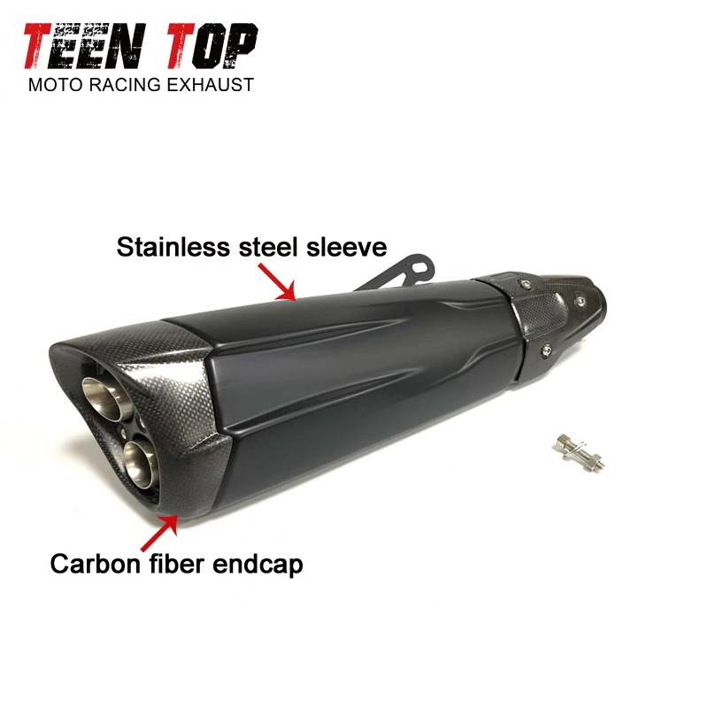 Racing Motorcycle Exhaust Muffler for R1250 GSADV  51MM 1000cc Real Carbon Fiber Bike Exhaust Silencer with Glossy Finish