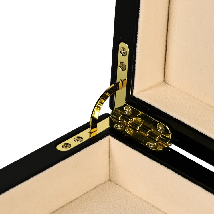 Luxury High Quality Diamonds Decoration Wooden Perfume Packaging Box Wooden Jewelry Storage Essential Oil Box Perfume