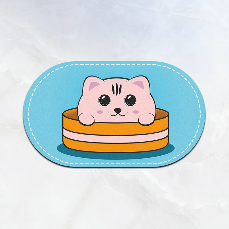 2023 Stone Bath Mat Custom Diatomaceous Earth Shower Mat Non-slip Super Absorbent Quick Drying Silicone Slab Bathroom Floor Mat