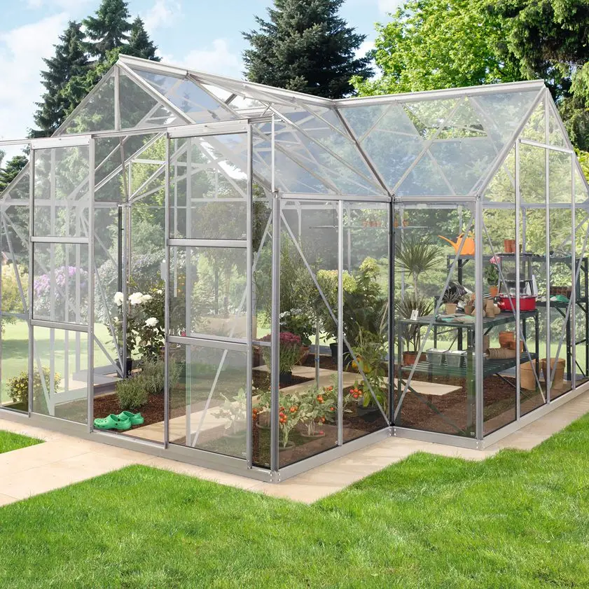 Large garden greenhouse Glass material aluminum greenhouse