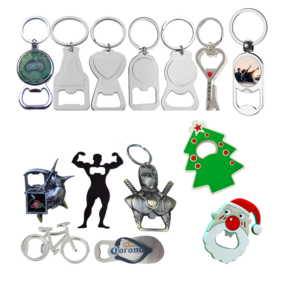 Wholesale Custom Design Beer Bottle Opener Cap Opener Zinc Alloy Metal Bottle Opener