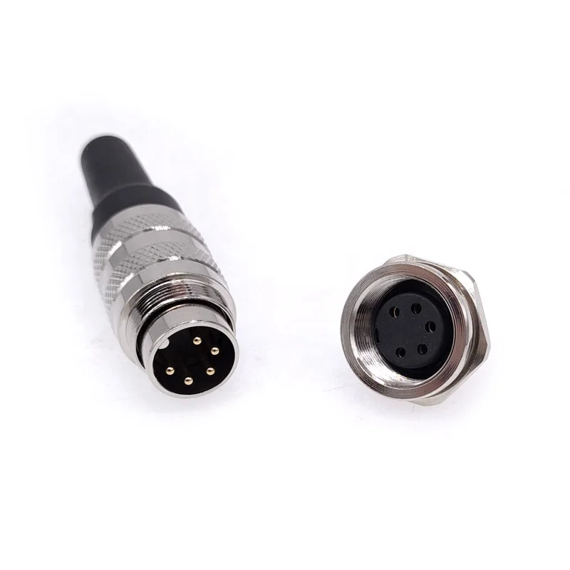 J09 Male Plug Female Socket 2/3/4/5/6/7/8 Pin IP65 Waterproof Connector PG7 Sensor Connector M16
