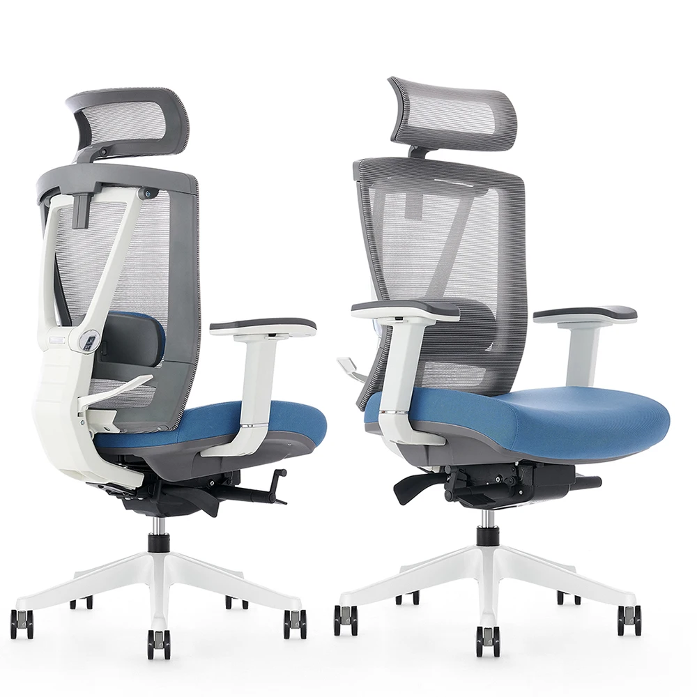 Lumbar Support 4D Armrest Boss Luxury Comfortable Office Executive Ergonomic Mesh Chair With Headrest