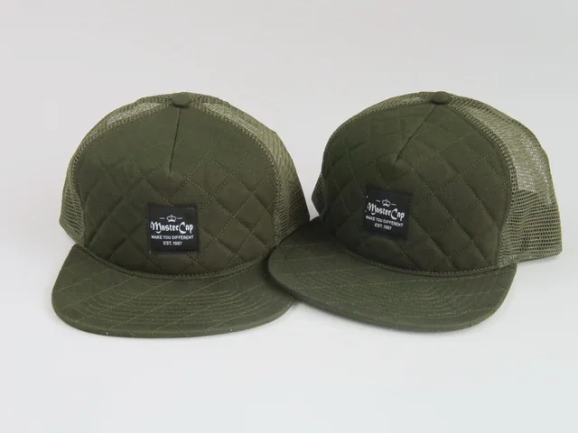 5-panel flat brim foam tucker cap mesh cap snapback cap