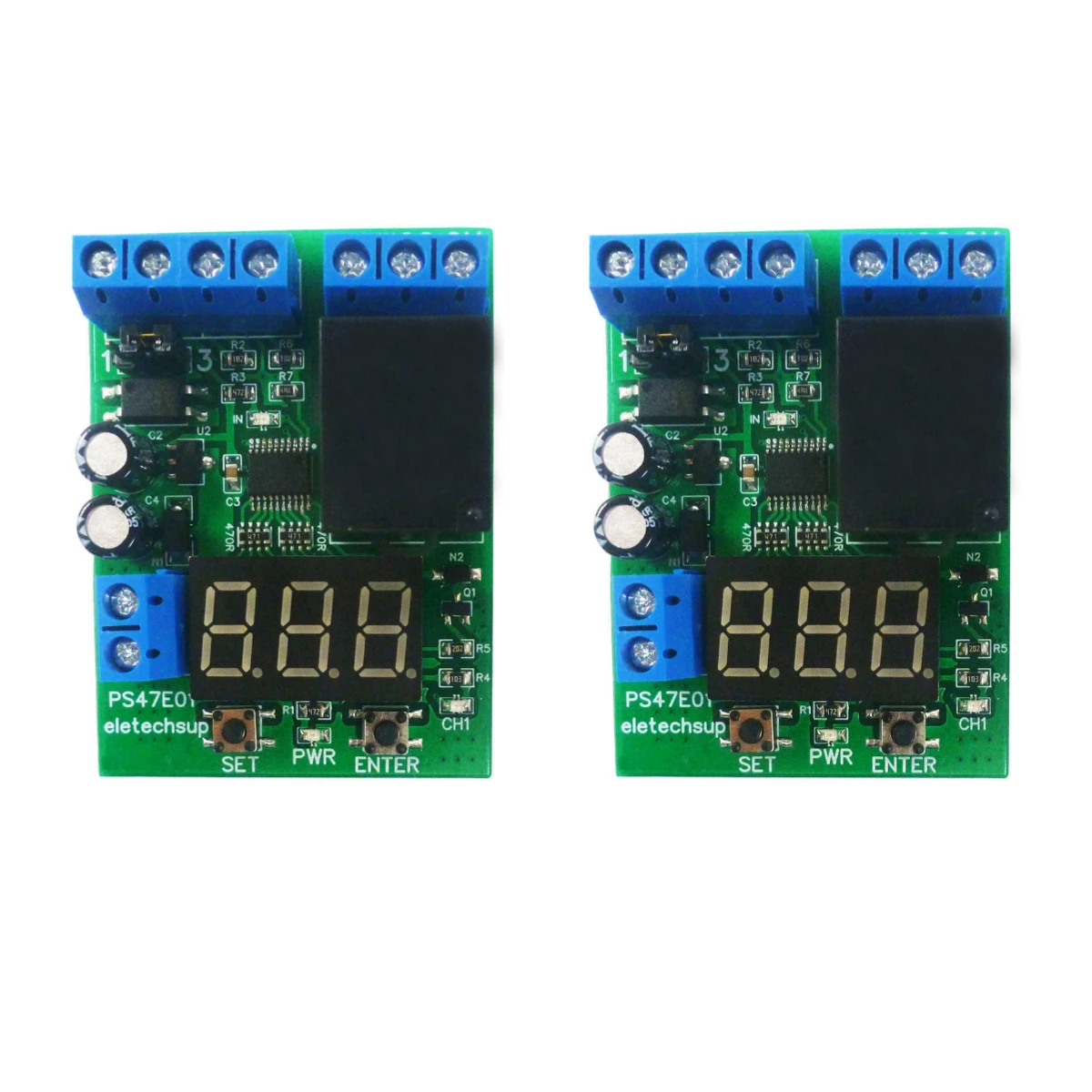 DC 12V 24V LED Digital Relay Switch Control Board Module Relay Module Voltage Detection Charging Discharge Monitor Test