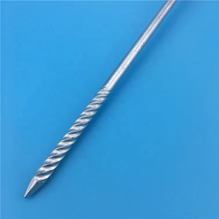 31cm Tent Accessories T Shaped Plastic Head Screw Galvanized Iron Peg Stake
