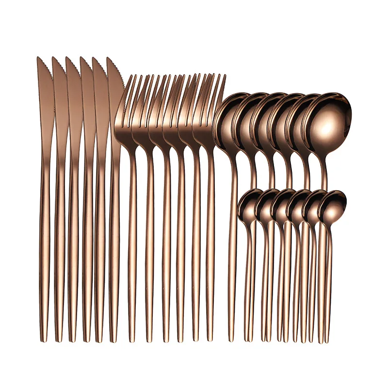 Stainless Steel Flatware 24 pieces Cutlery Set With Customizable Packaging