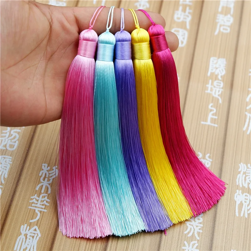 Rlace Thread Tassels Various Colours 44 Colors Accessories Fringe Chinese Knot Silk Long Tassel 15cm Length Thick Thickness 12mm