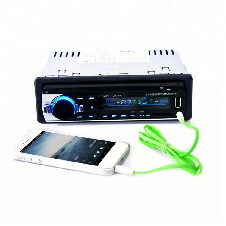 Manufacturer Customizable  1Din Universal Car MP3 Player Autoradio 12V In-dash TF/USB/FM/BT/AUX Control Radio Receiver