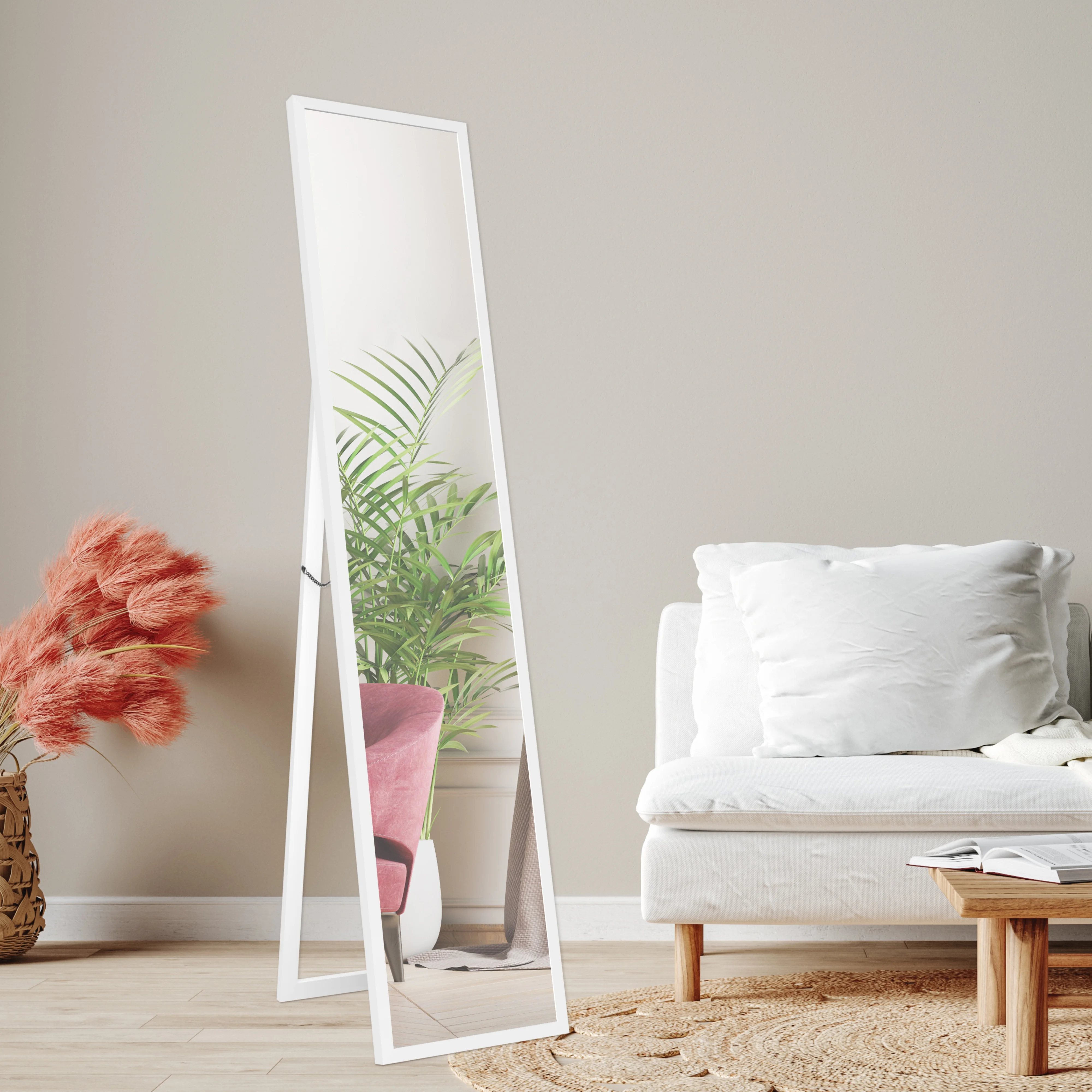 Customize Full Length MDF Floor Mirror Espejos Stand Floor Full Length Body Dressing Espejos Mirror for living room