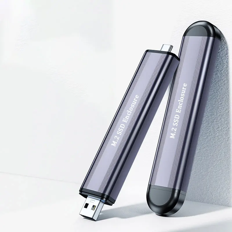 M.2 NVMe SSD Enclosure 10Gbps USB C USB3.1 Hard Drive Case Support 2280/ 2242/ 2260 SSDs External Hard Drive Enclosure