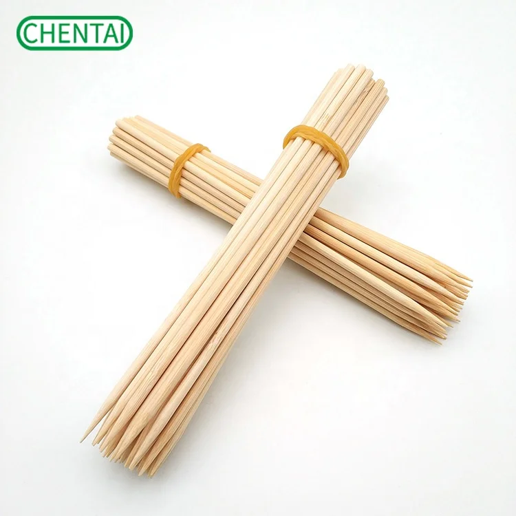 
Hot selling products marshmallow roasting sticks wooden bamboo round skewer 15cm 30cm 40cm 50cm 60cm 70cm 90cm 36inch 
