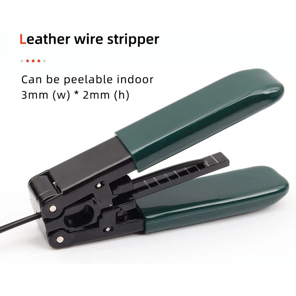 Fiber Optic Cold Connection Tools FTTH Tools Kit with Optical Power Meter 5mW Visual Fault Locator Fiber Cleaver