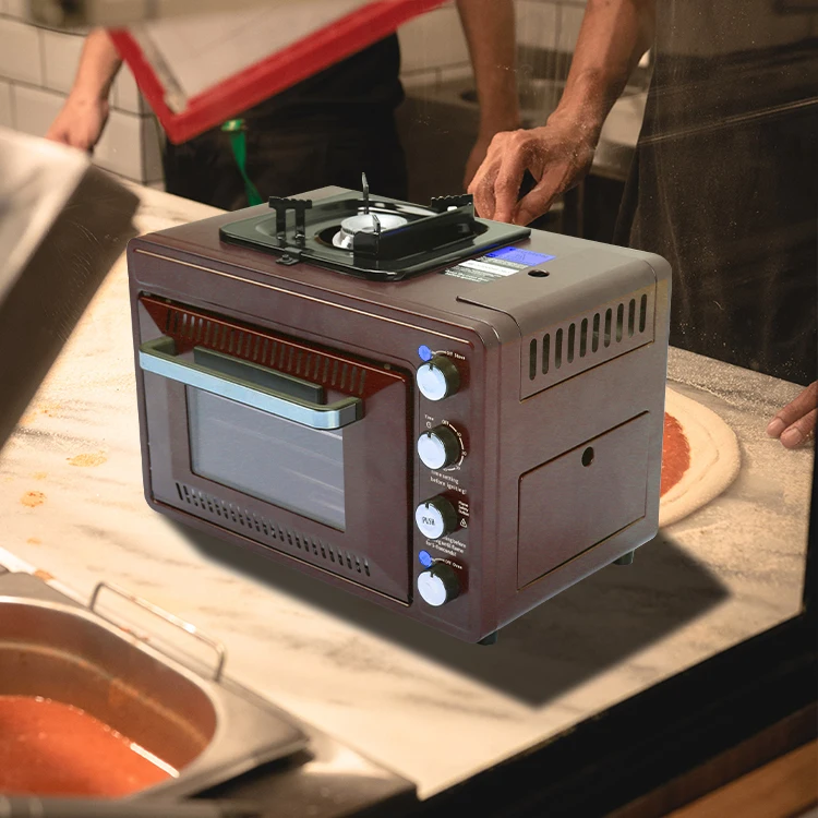 HOMFUL OEM Ultralight Outdoor Double Burner Gas Oven Folding Double Camping Stove