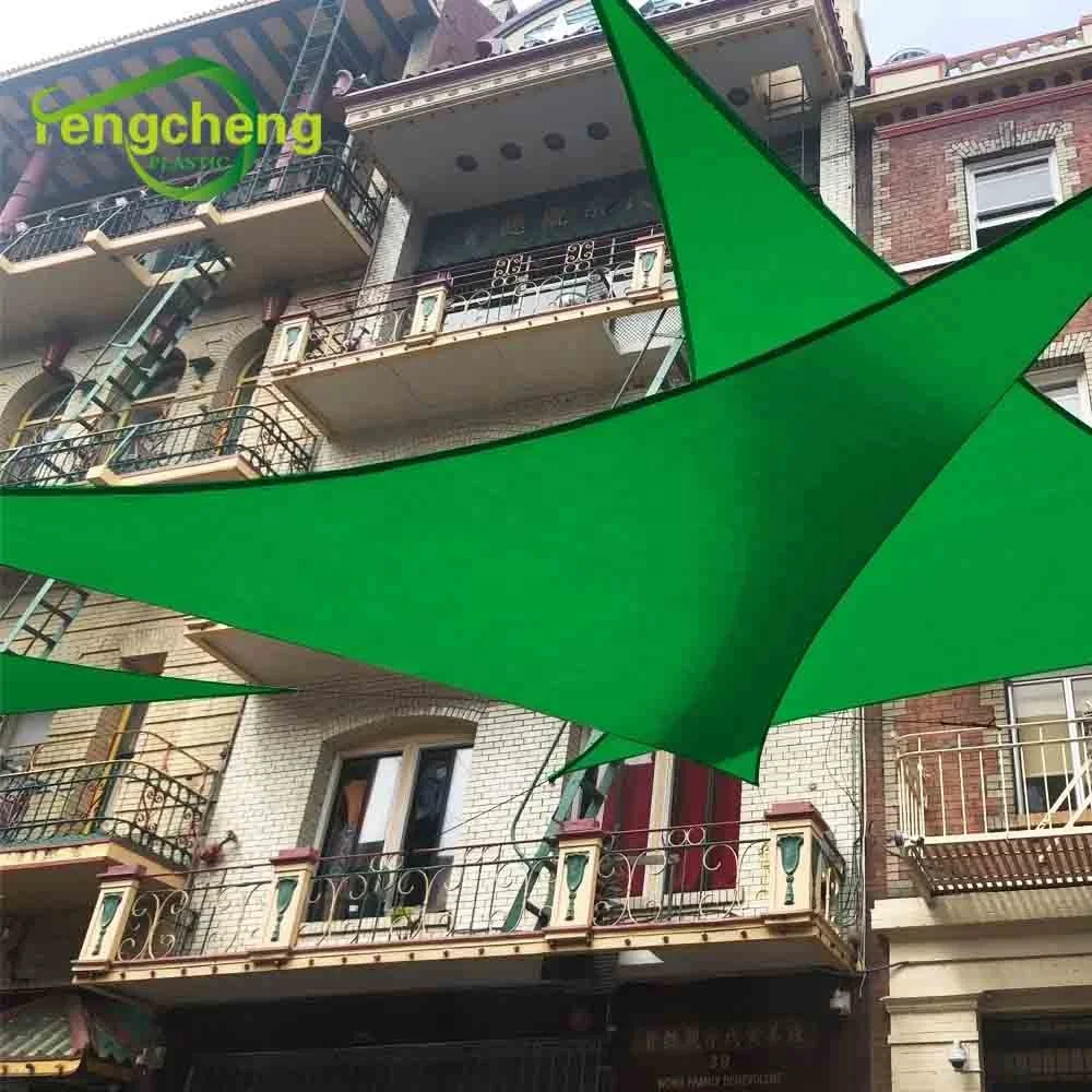 Best Quality 3.6*3.6*3.6m Triangle Shape UV Block Residential and Commercial HDPE Green Shade Sails