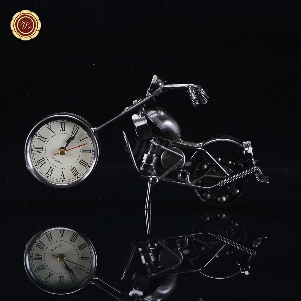 Wholesale Mini MotorBike Toy Collectible Gifts Modern Clocks Home Decor Metal Die Cast Motorcycles Model