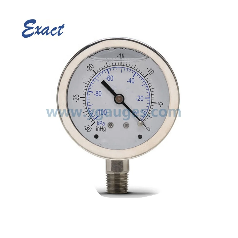 All stainless steel vacuum pressure gauge manufacturer