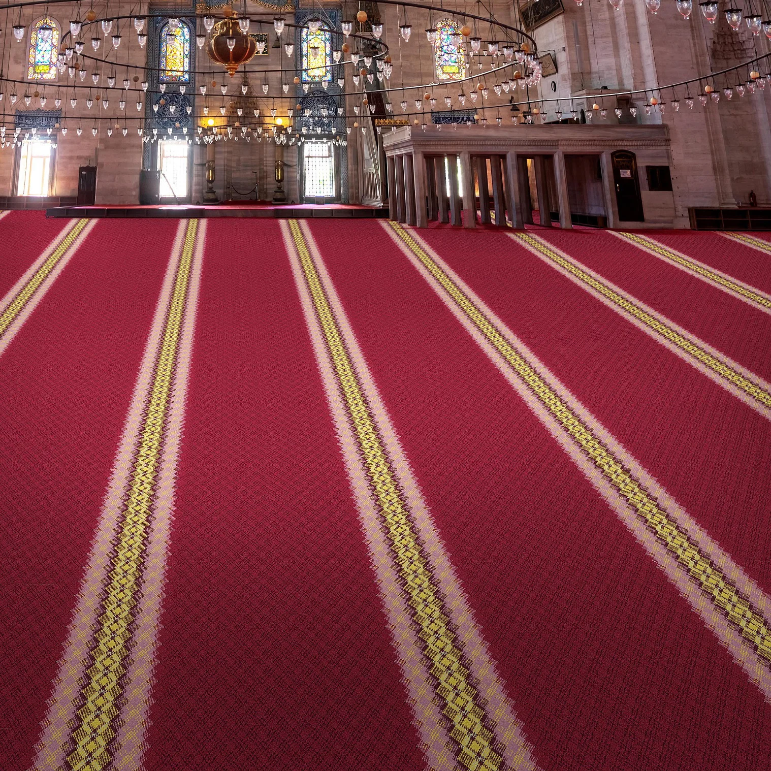 Factory Price Carpet Muslim Muslim Wall To Wall Prayer Carpet Roll Mosque Prayer Carpet