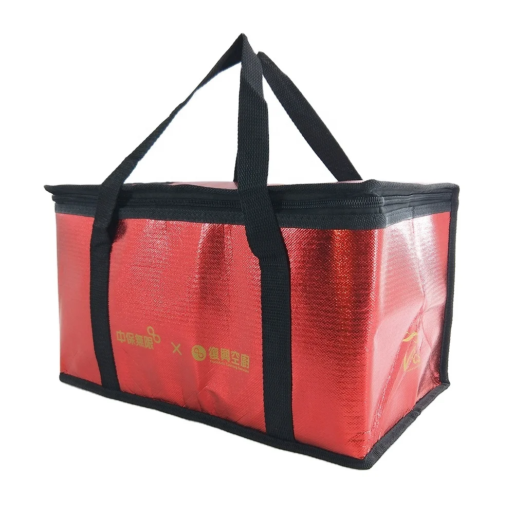 Customized non-woven laminated insulated cooler bag lunch bag