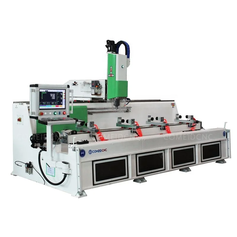 CNC Aluminum Profile Cutting Machine milling drilling Door with Auto Tool Changer