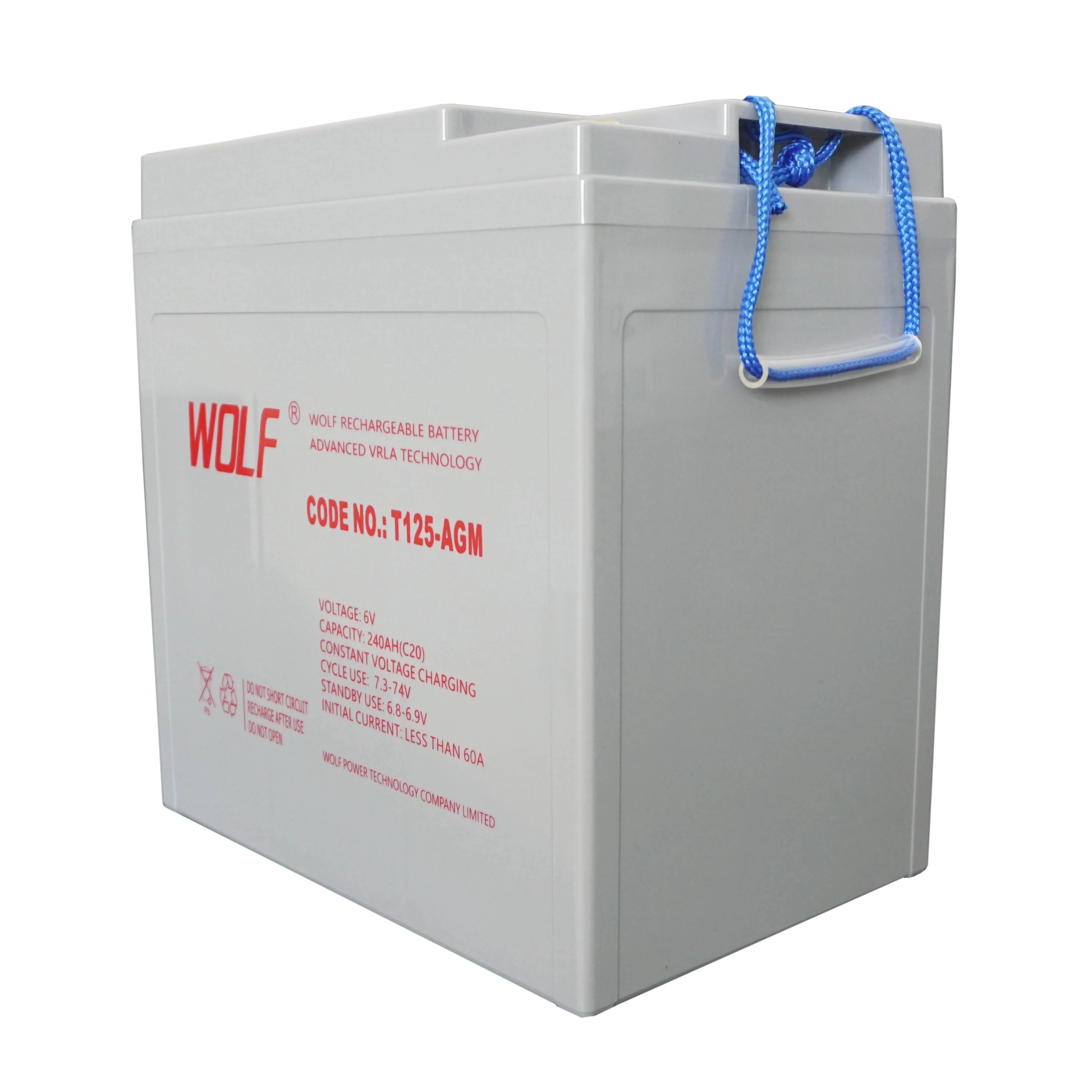 Trojan T125 6V 240ah Rechargeable Sealed Deep Cycle Battery Golf Cart Battery