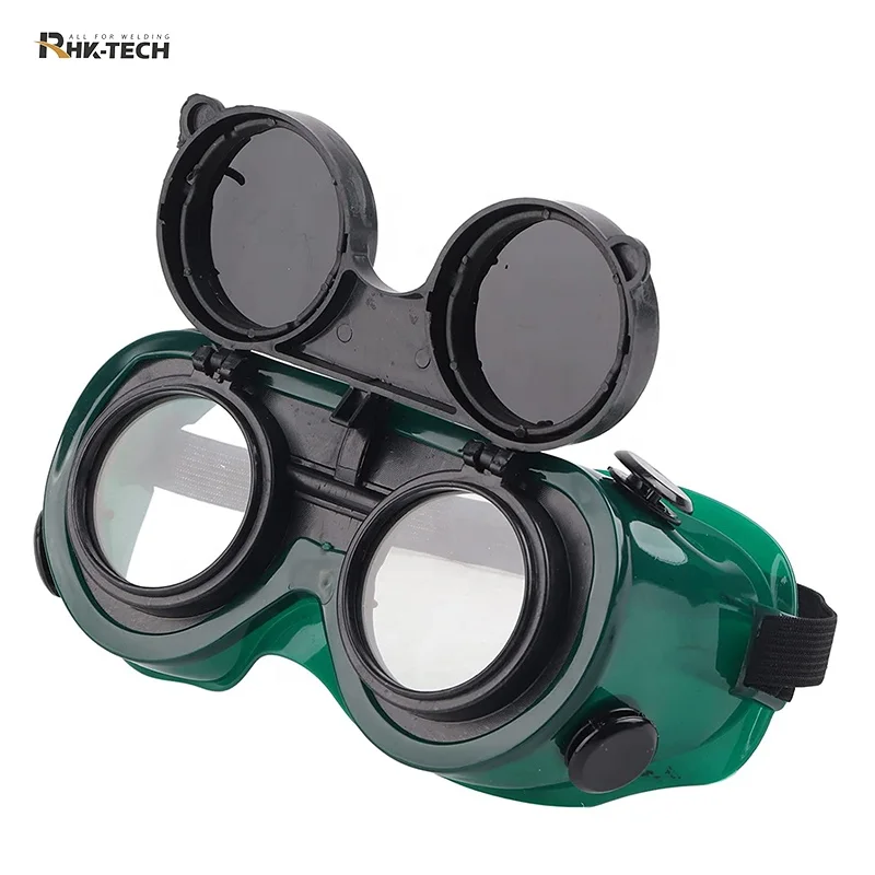 RHK Eagle Eyes Flip Up Anti-Fog Coating Safety Protective Grinding Glasses OWL Welding Goggles