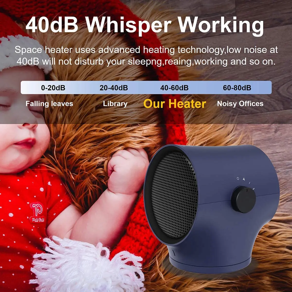 amazon top sell product 3 seconds instant heating 220v hot air room heater