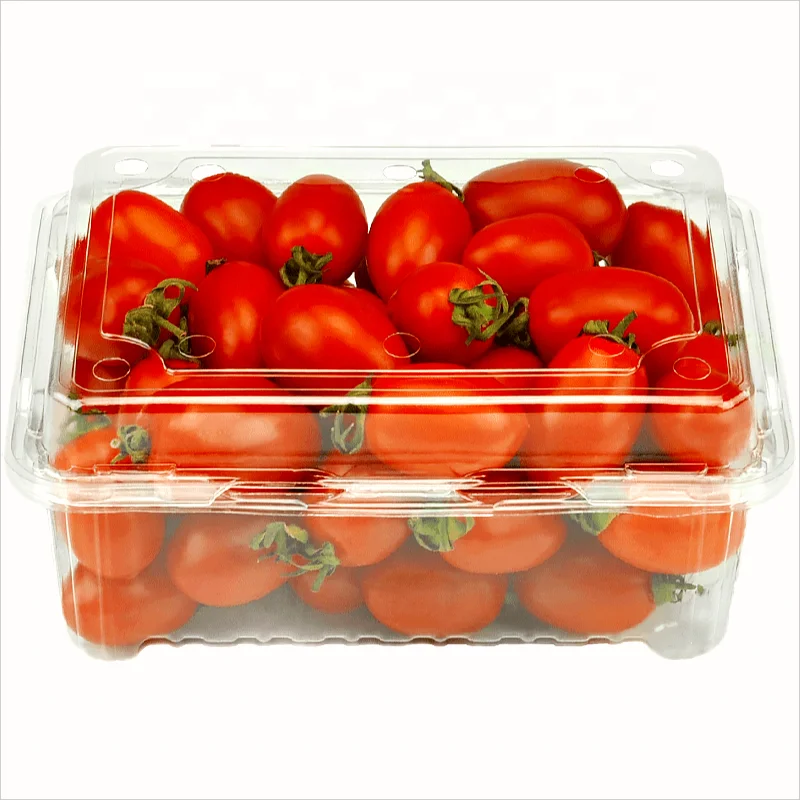 Smoothwall 2LB Strawberry Plastic Clamshell with Side Vents with Label Fruit Clamshell