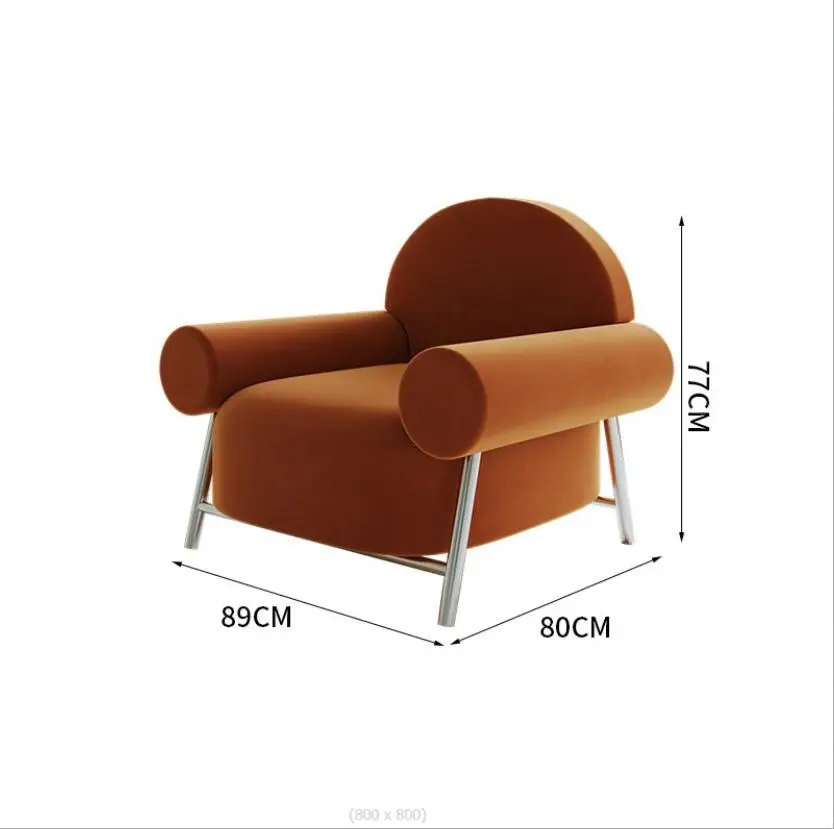 Wholesale Modern Nordic Luxury Lamb Fleece Fabric Single Seat Sectional Corner Couch Sofa Inflatable for Apartment Use