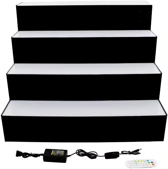 Led Acrylic wall Mounted Wine Racks 4 Ft LED Lighted Liquor Bottle Display Shelf LED Bar beer Shelves for Liquor