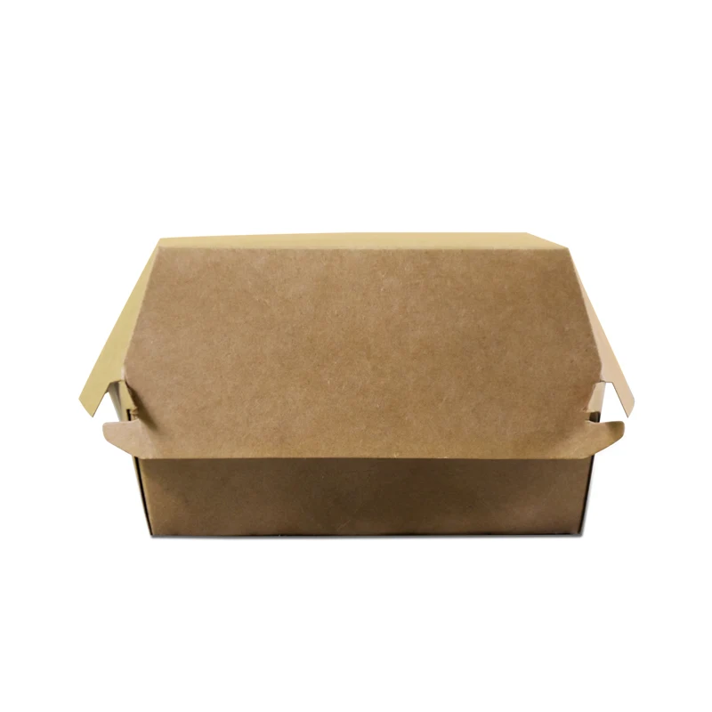 
2021 factory direct sales custom kraft paper box disposable oil-proof fast food lunch Hambuger paper box 
