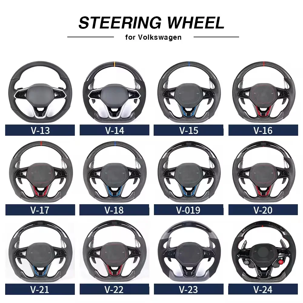 Custom Upgrade Volant Lenkrad Half Perforated Leather Steering Wheel for VW Golf 6 7 GTI MK7 Mk7.5 Polo Tiguan Jetta Passat B6