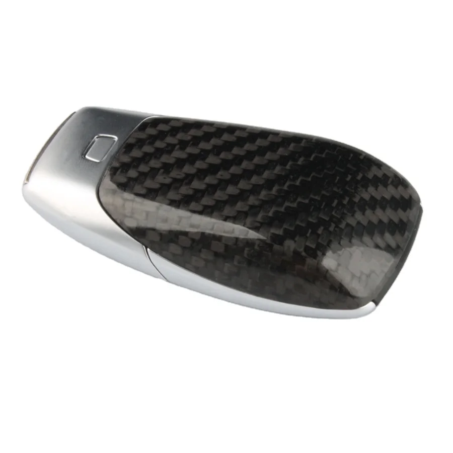 100% Real Carbon Fiber Car Key Case Cover Protective Key Shell For Mercedes - Benz C Class