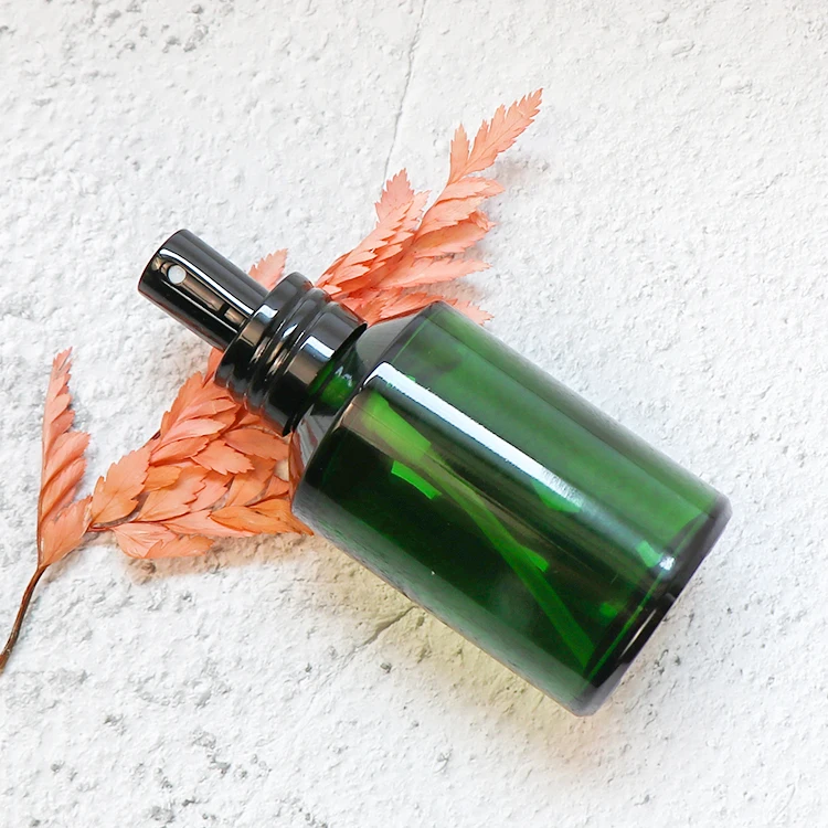 Новый Дизайн Роскошные зеленые стеклянные флаконы для духов 100 мл