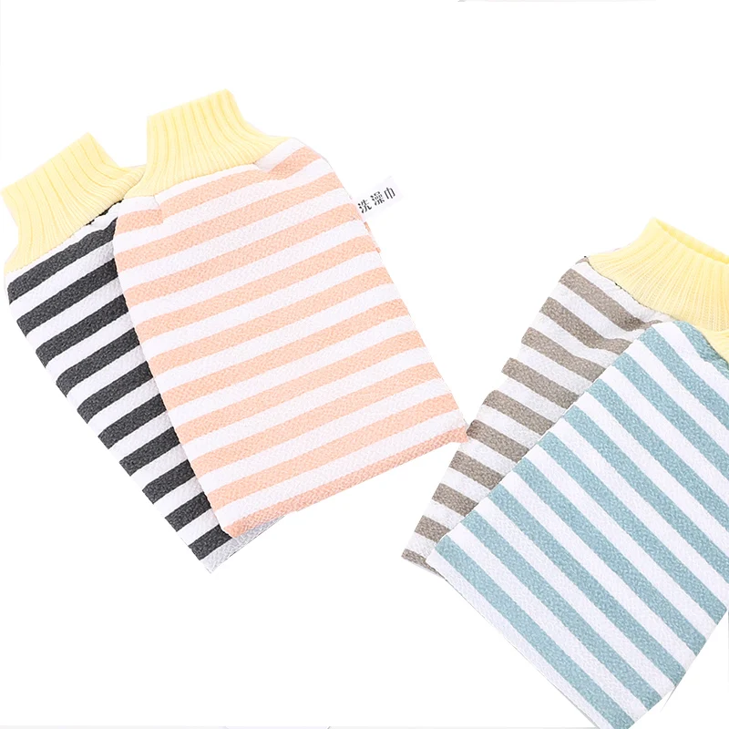 Bath Gloves Korean Shower Scrubber Gloves Wholesale Exfoliating Viscose Silkskin Care and Peeling Made of Durable Plastic PE