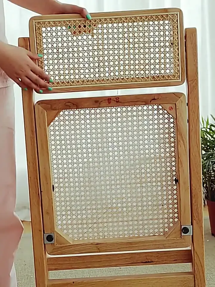 Antique Living Room Cafe Restaurant Essstuhl Chaises Desalles Amanger Natural Woven Rattan Cane Chair Bamboo Dining Chairs