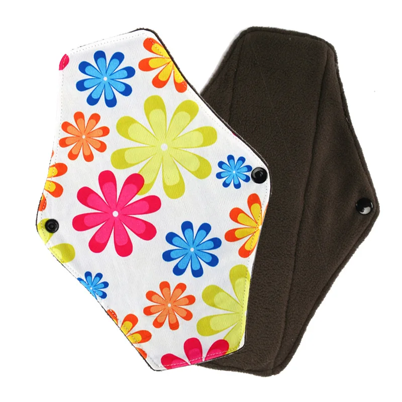 Bamboo charcoal Sanitary Napkin Reusable Washable Menstrual Pads Women Hygiene Sanitary Towels Pads Postpartum Nursing Pads