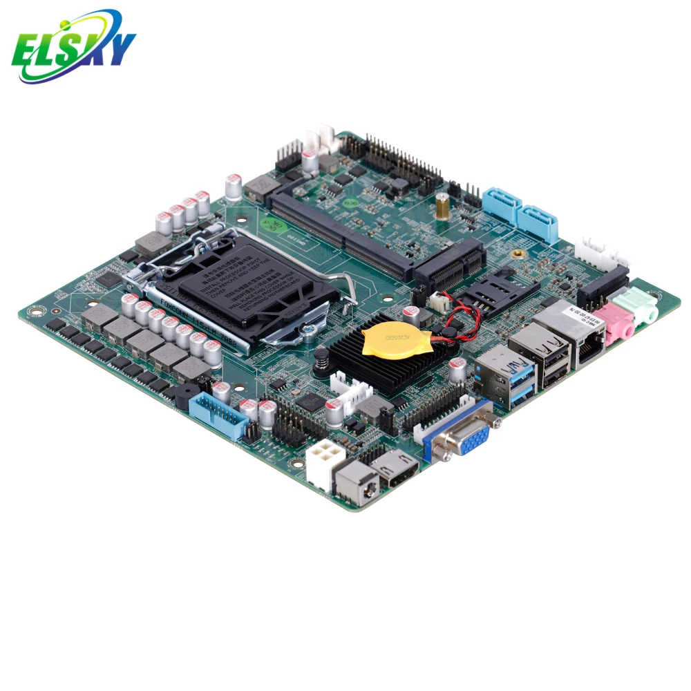 Kaby Lake Core i5-7400 LGA 1151 EDP LVDS mini itx motherboard for ordering machine self-service
