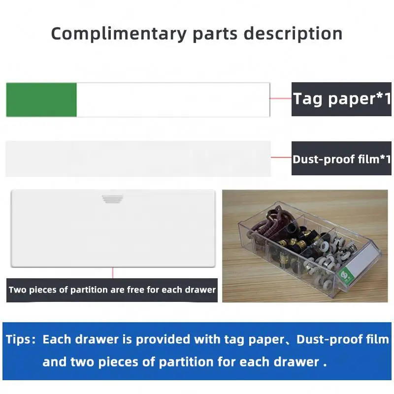 Heavy duty store small bolt screw parts plastic drawer lockable metal cabinet storage organizer with door