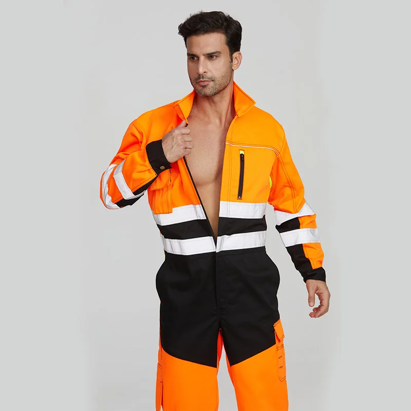 Wholesale industrial dustproof clothing hi vis workwear auto repair clothing uniforms coverall