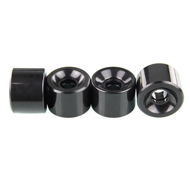 high quality 74A-78A-85A Durometer Casting Wheels 60% 80% 85% 90% rebound longboard wheels black Solid Color  Skateboard Wheels